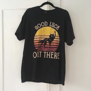 Fantastic Mr Fox Wolf Good Luck Out There T shirt